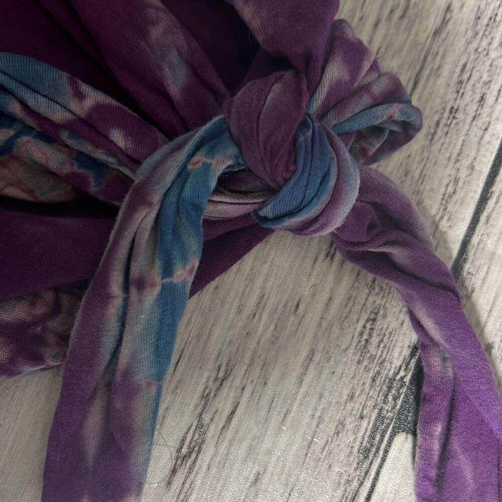 Boho Tie-Dye Hooded Festival Top S/M - Picture 5 of 8